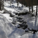 Torrente Petit-Monde in inverno - Foto di Gian Mario Navillod.