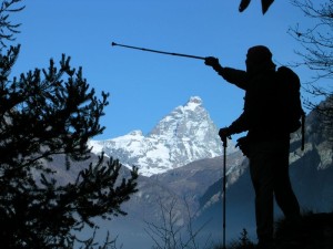 Luca Zavatta e il Monte Cervino – Foto di Gian Mario Navillod.